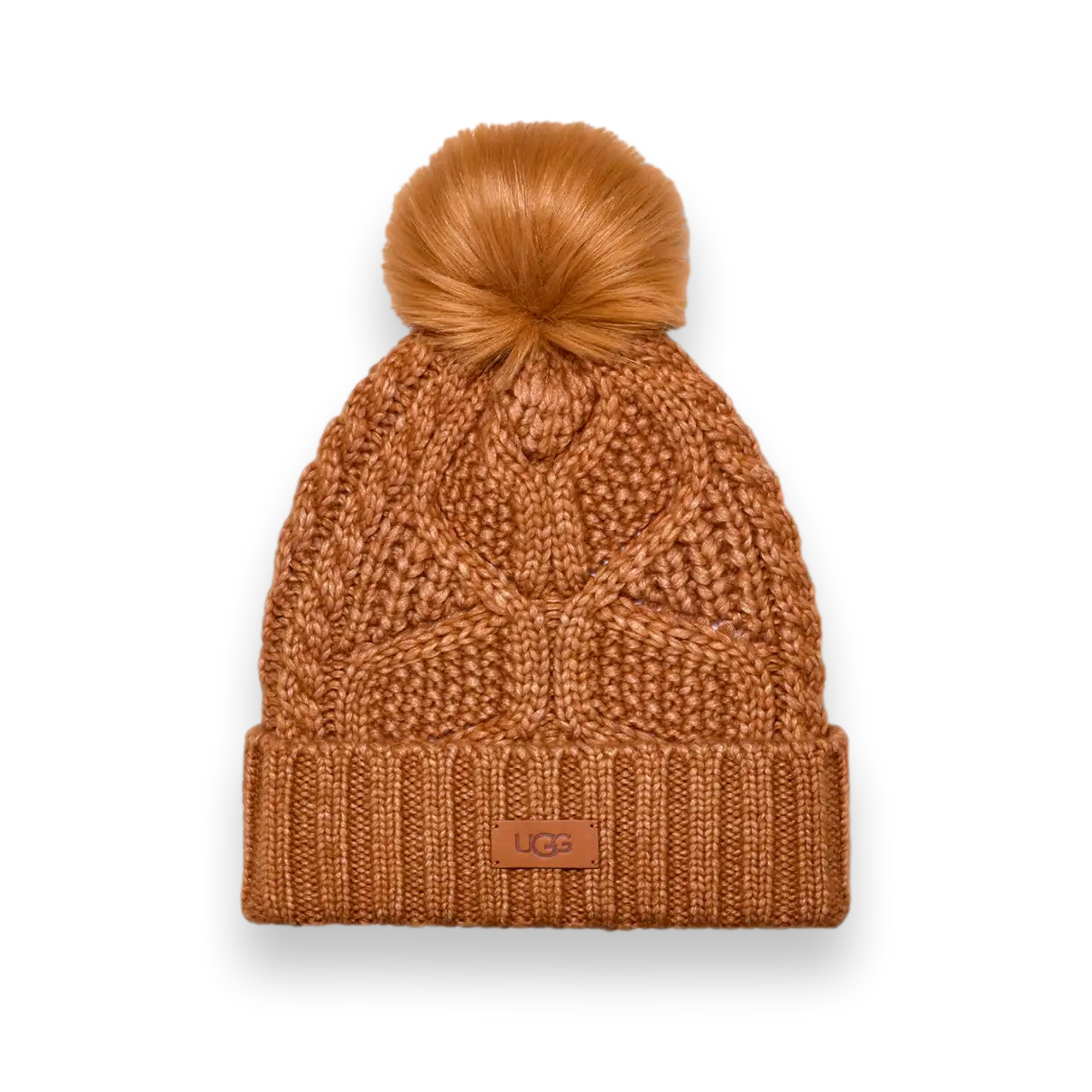 Cable Beanie With Pom