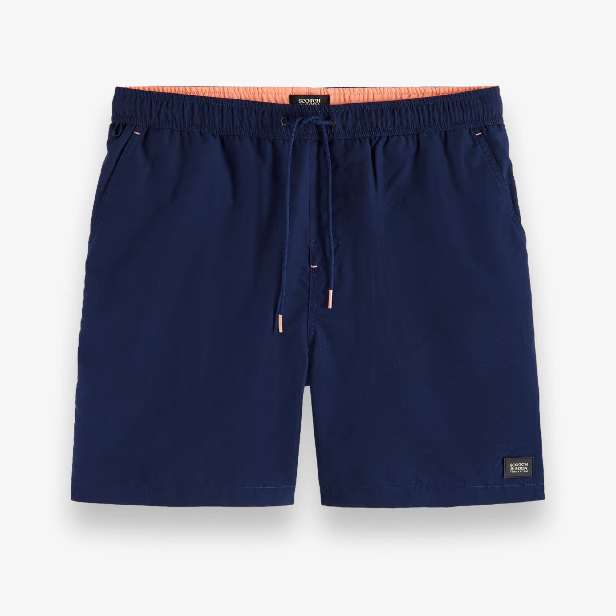 Mid Length Swim Solid Shorts