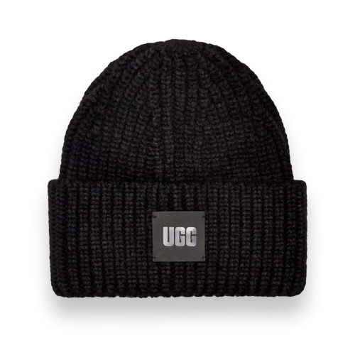 Chunky Rib Beanie Black