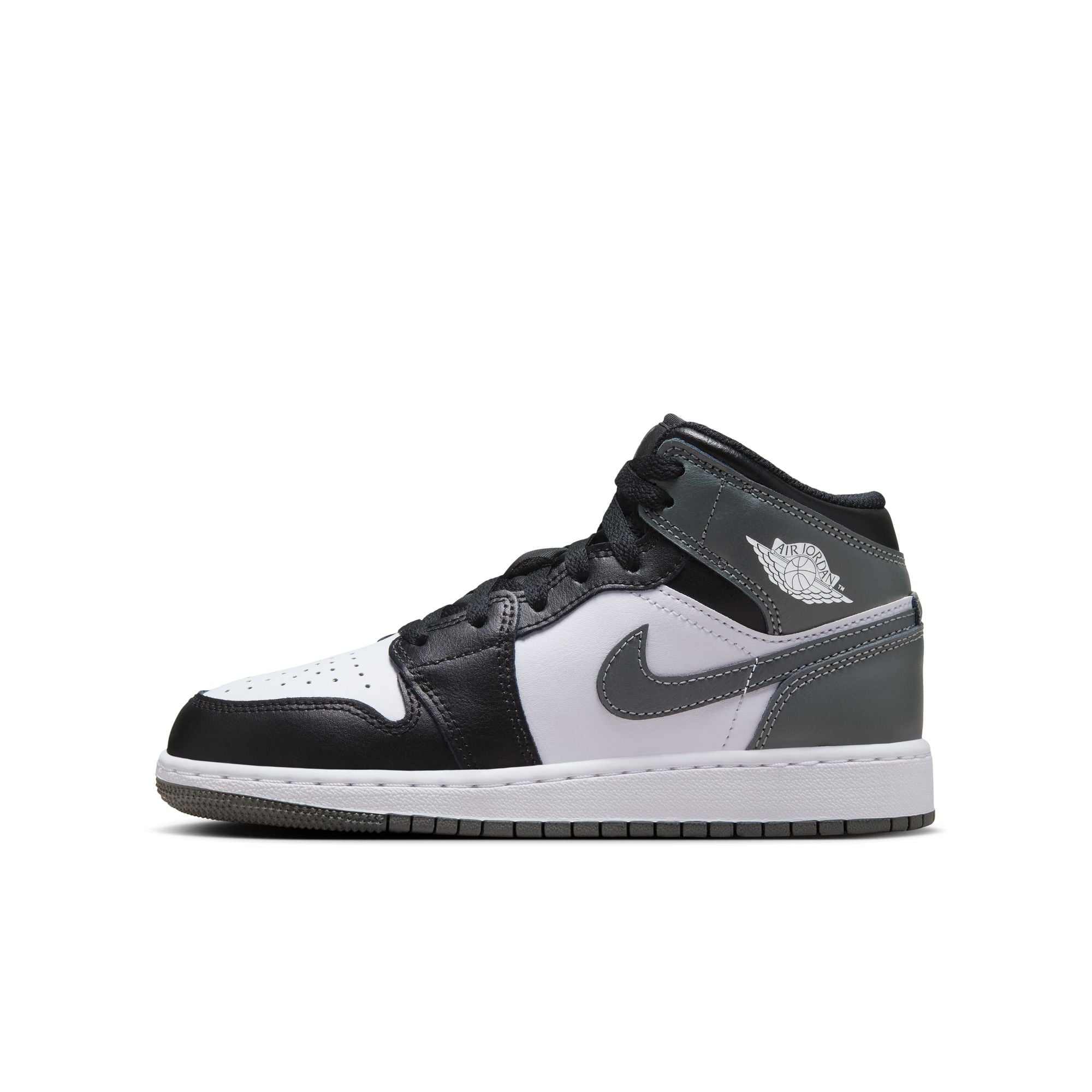 Air Jordan 1 Mid Black White Iron Grey