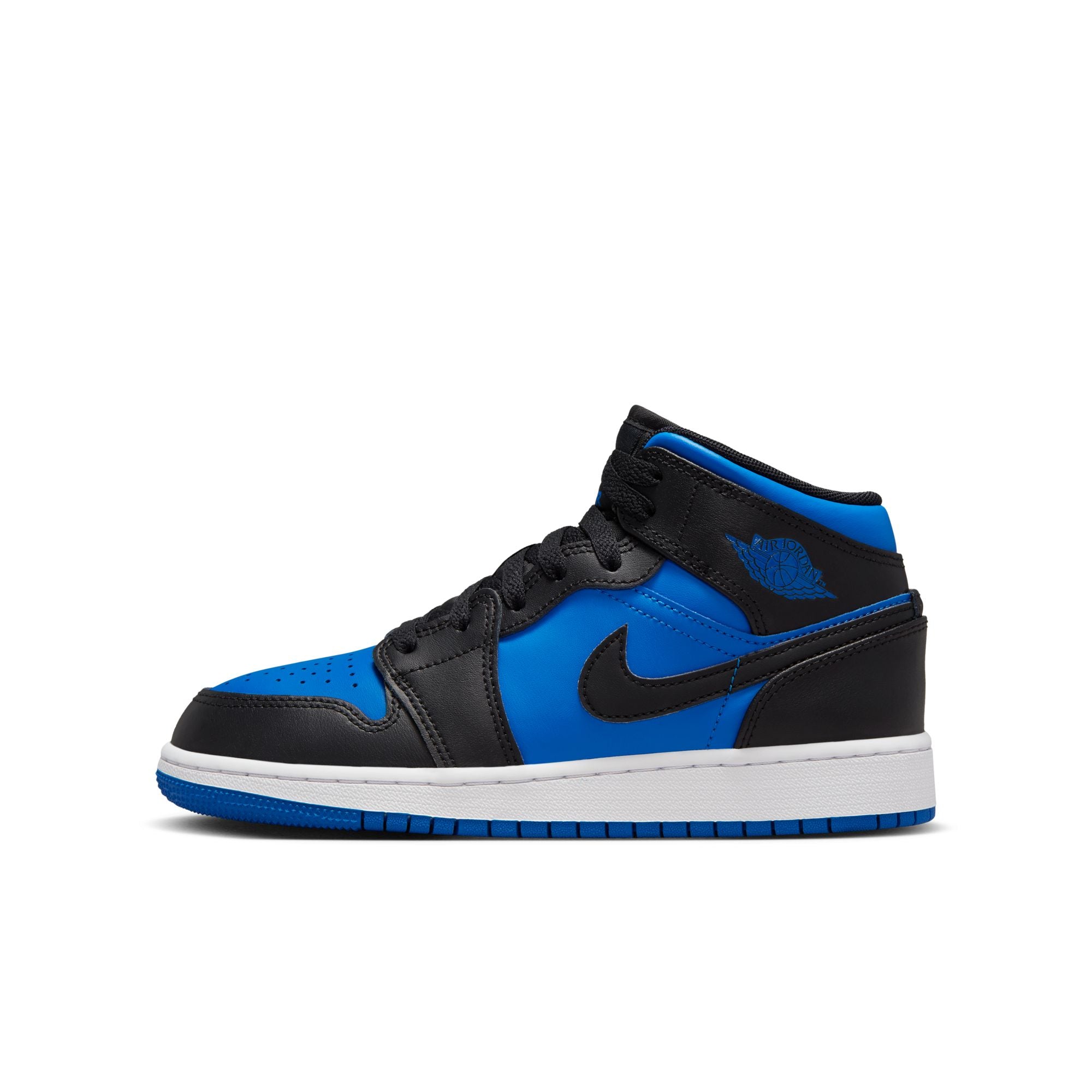 Air Jordan 1 Retro Mid Black Royal Blue Grade GS