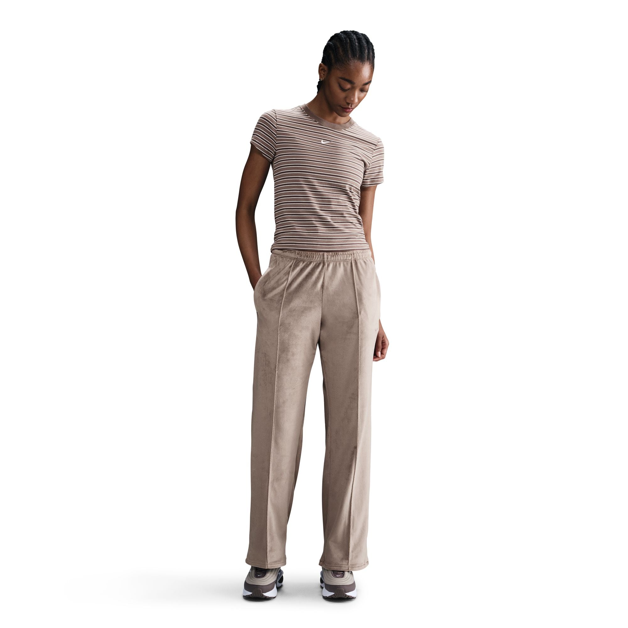 Chill Knit Mid-Rise Velour Pants