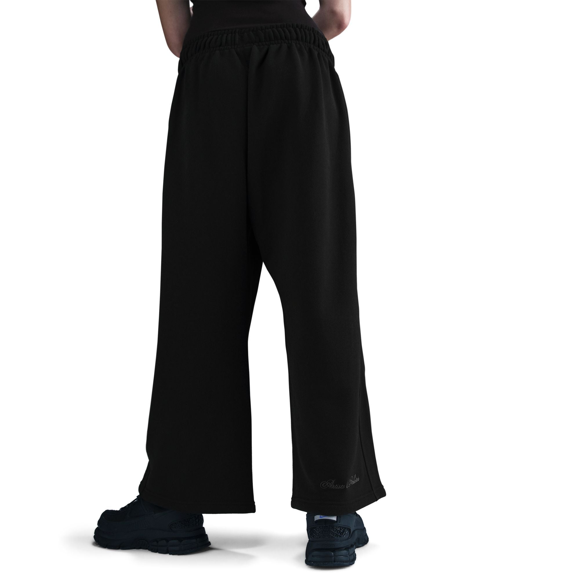 Mid-Rise Oversized Open-Hem French Terry Pants