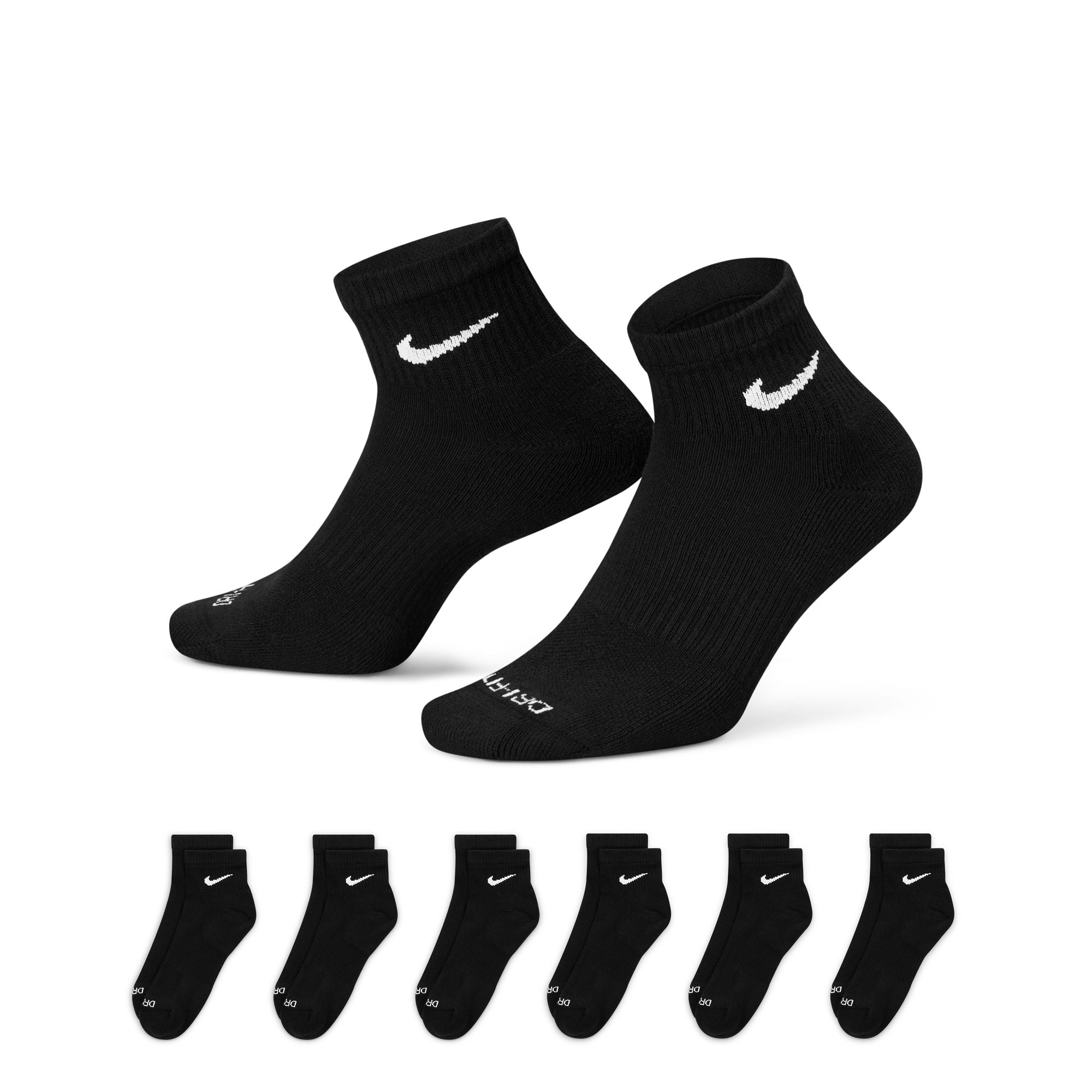 Everyday Plus Cushioned Training Ankle Socks (6 Pairs)