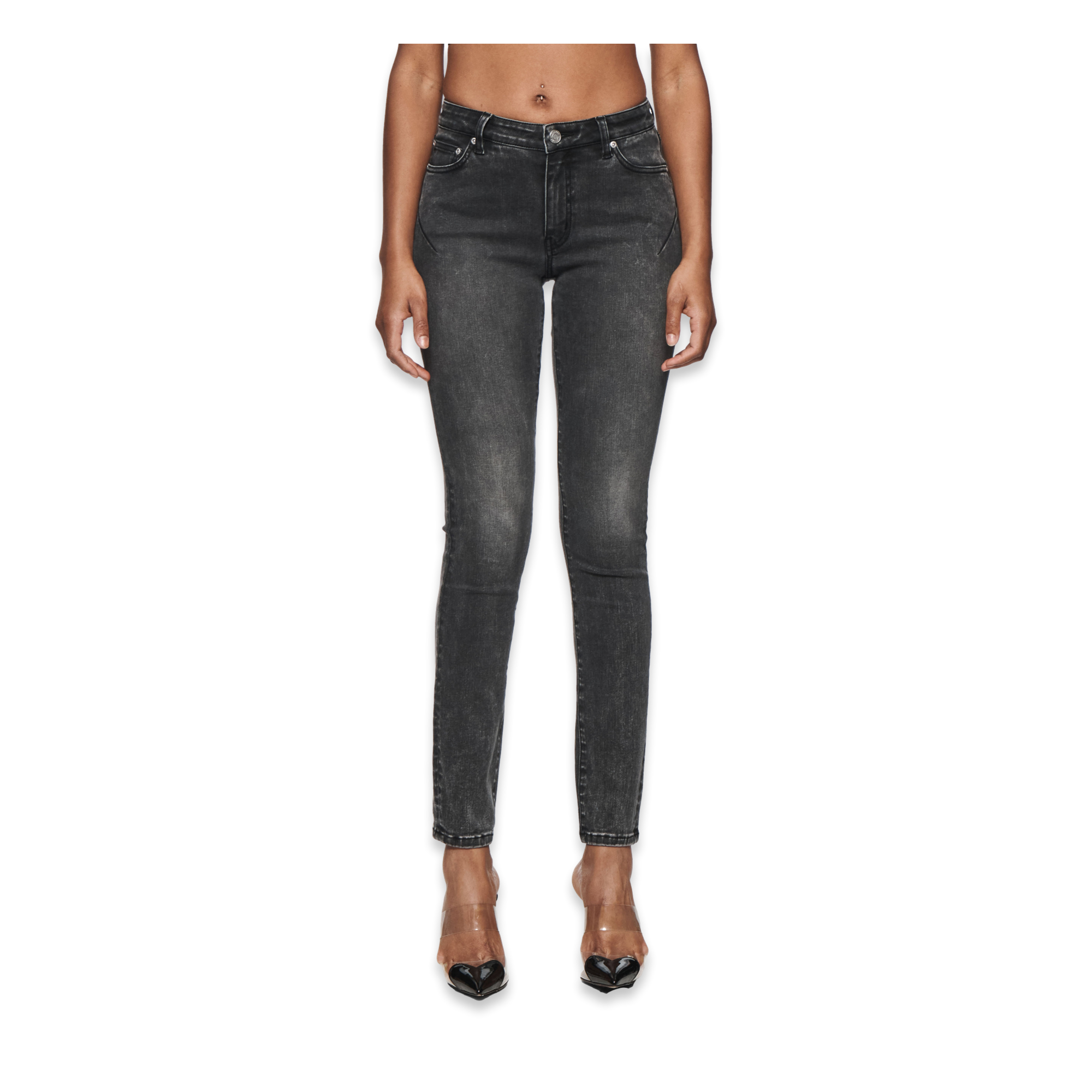 Skinny Mid Rise Jeans