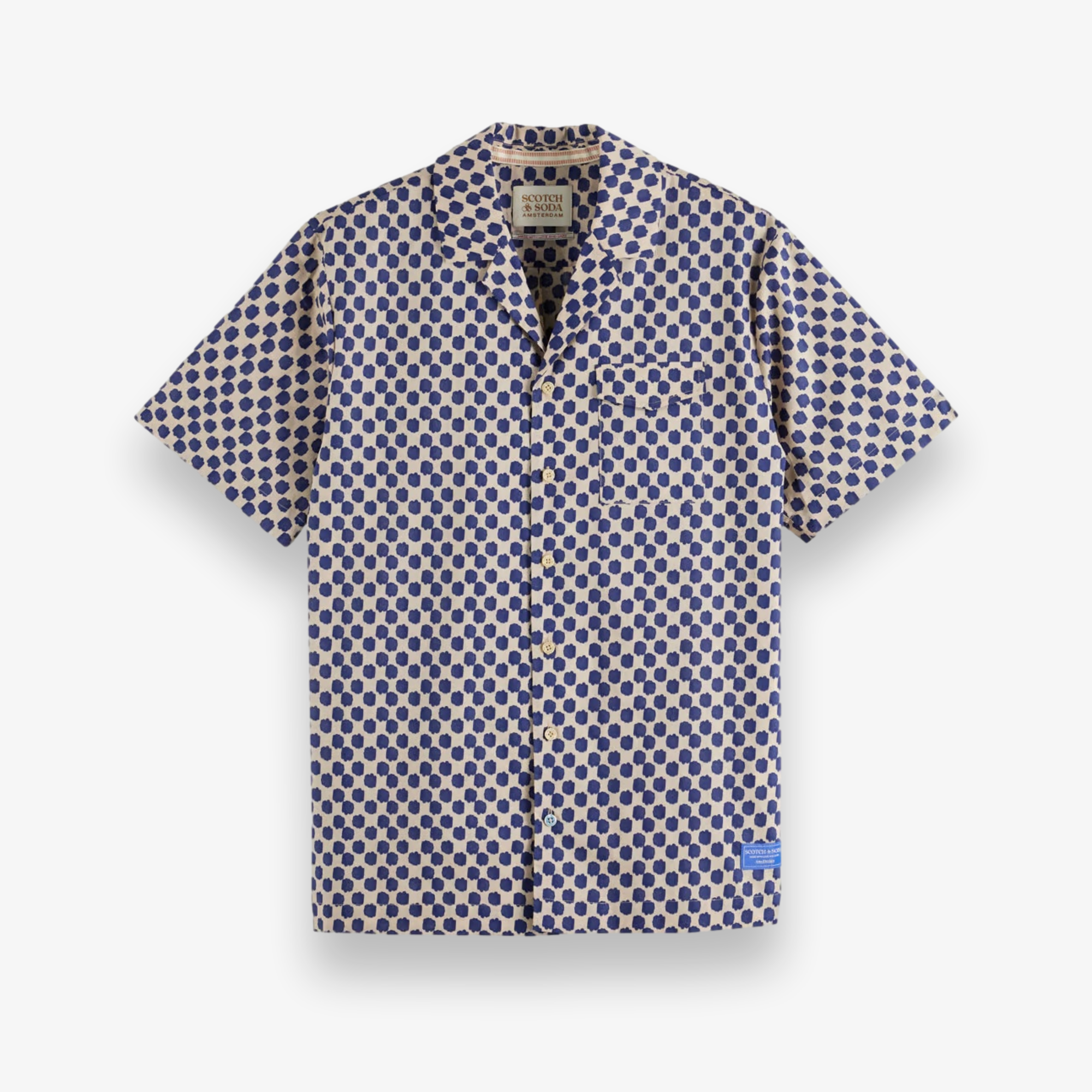 Polka Dot Printed Short Sleeve Shirt