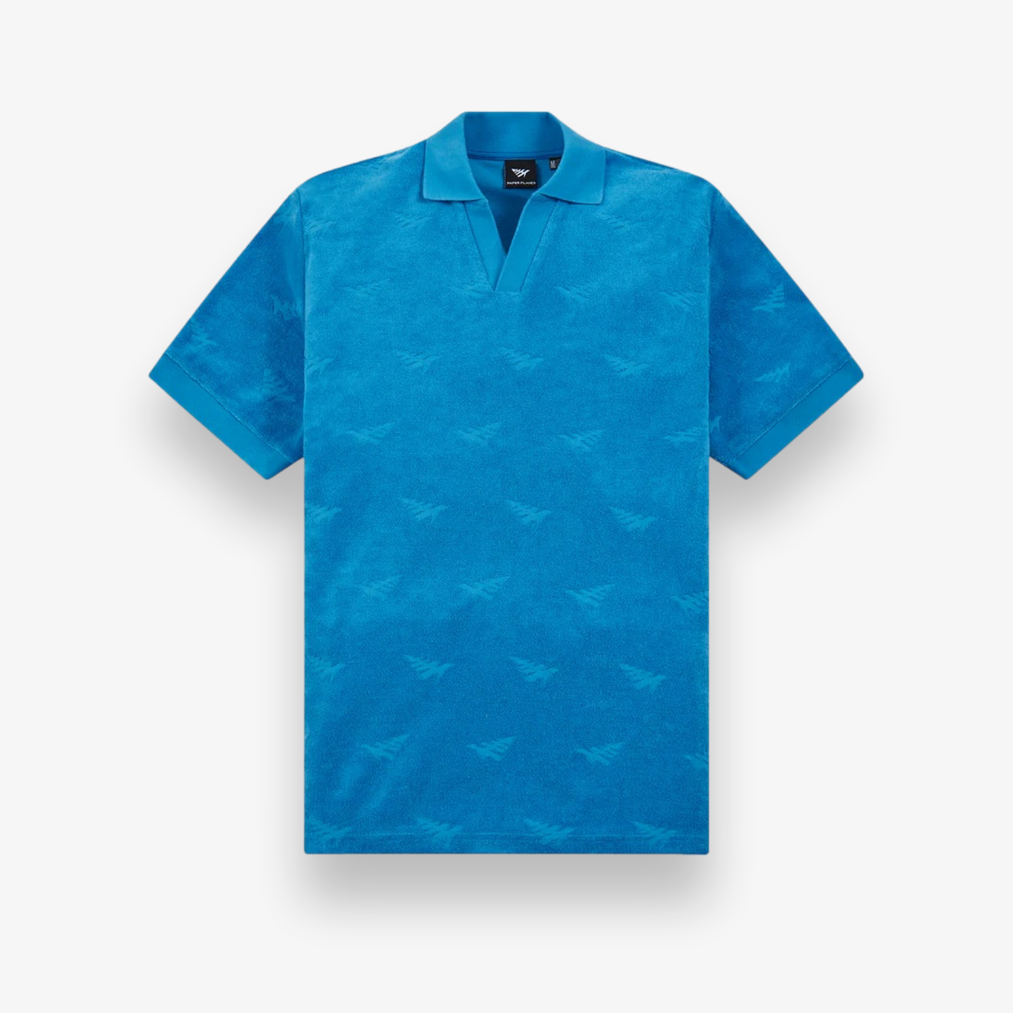 Jacquard Terry Johnny Collar Polo Tee