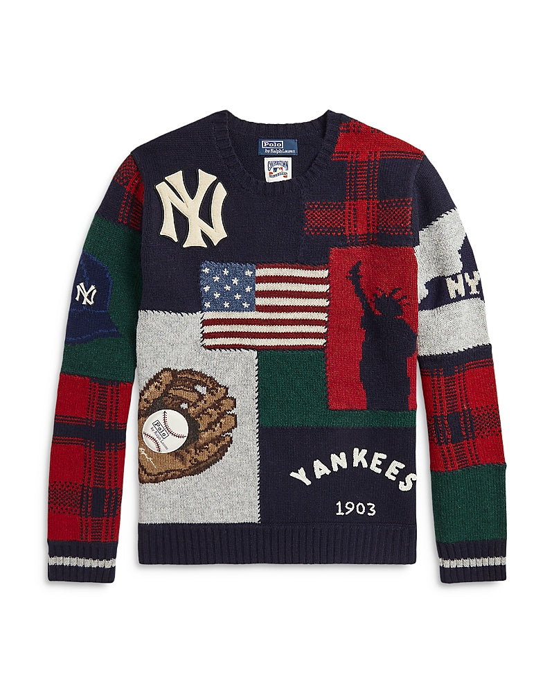 New York Yankees Navy Wool Pullover Sweater