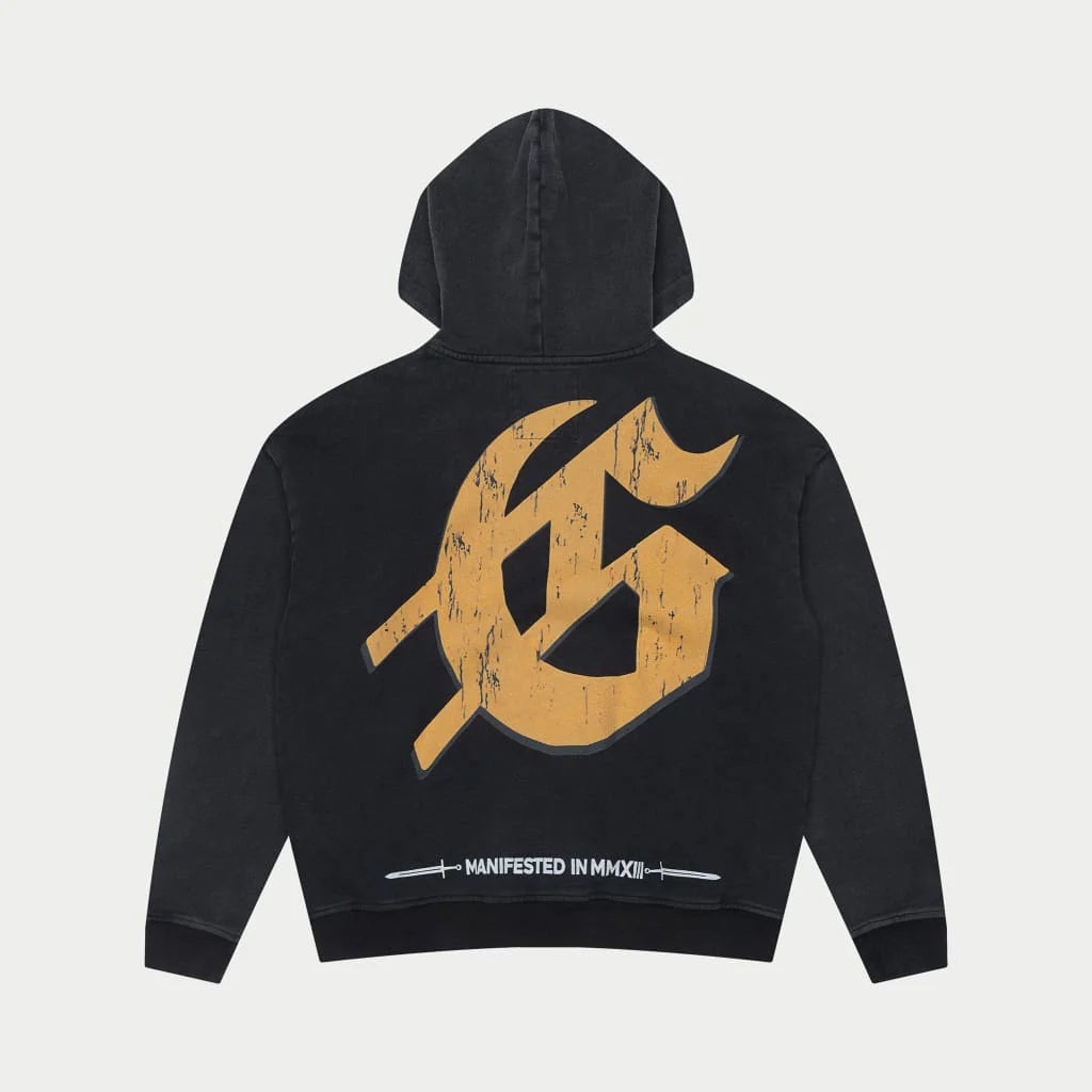 Chrome Liberty Zip Hoodie (Black Wash)