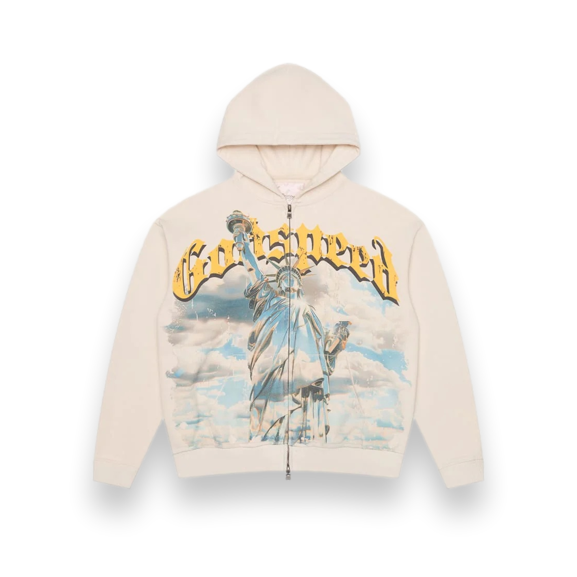 Chrome Liberty Zip Hoodie (Bone)