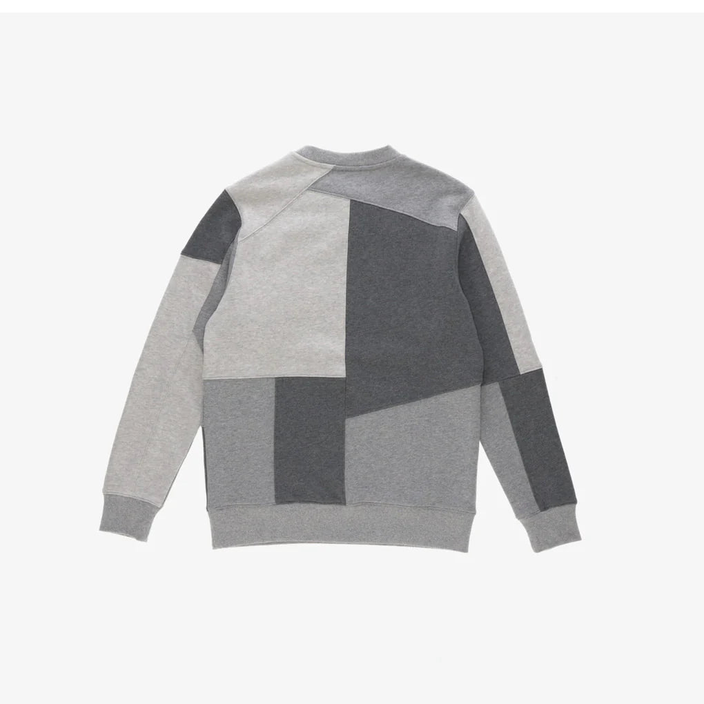 Grey Patchwork Crewneck